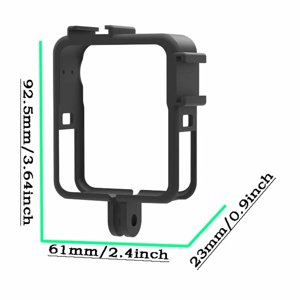 For DJI Osmo Nano Protective Case Plastic Action Camera Frame with 1 / 4 Adapter Mount - 4