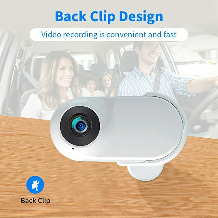 A100 0.96 Inch Screen Thumb Camera 1080P HD Recording Outdoor Sports Pocket Camera with Back Clip - White - 3