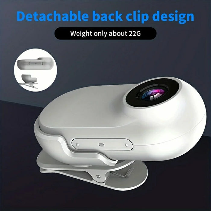 A100 0.96 Inch Screen Thumb Camera 1080P HD Recording Outdoor Sports Pocket Camera with Back Clip - White - 5
