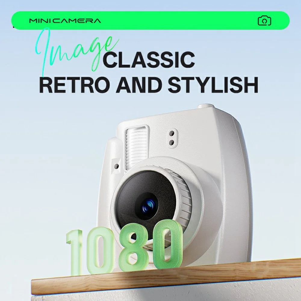S153 Mini Camera Telescopic Lens 0.96 Inch IPS Screen CCD Retro Digital Camera with Keychain and Metal Lanyard - White - 3