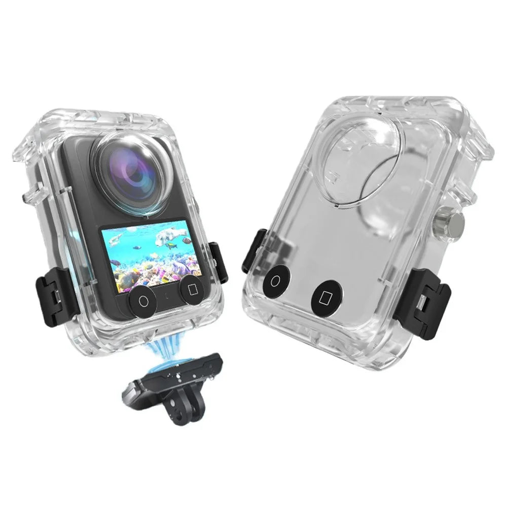 For DJI Osmo 360 Panoramic Action Camera Waterproof Case 60m Underwater Protection Shell Compatible with Magnetic Quick-Release Base - 1