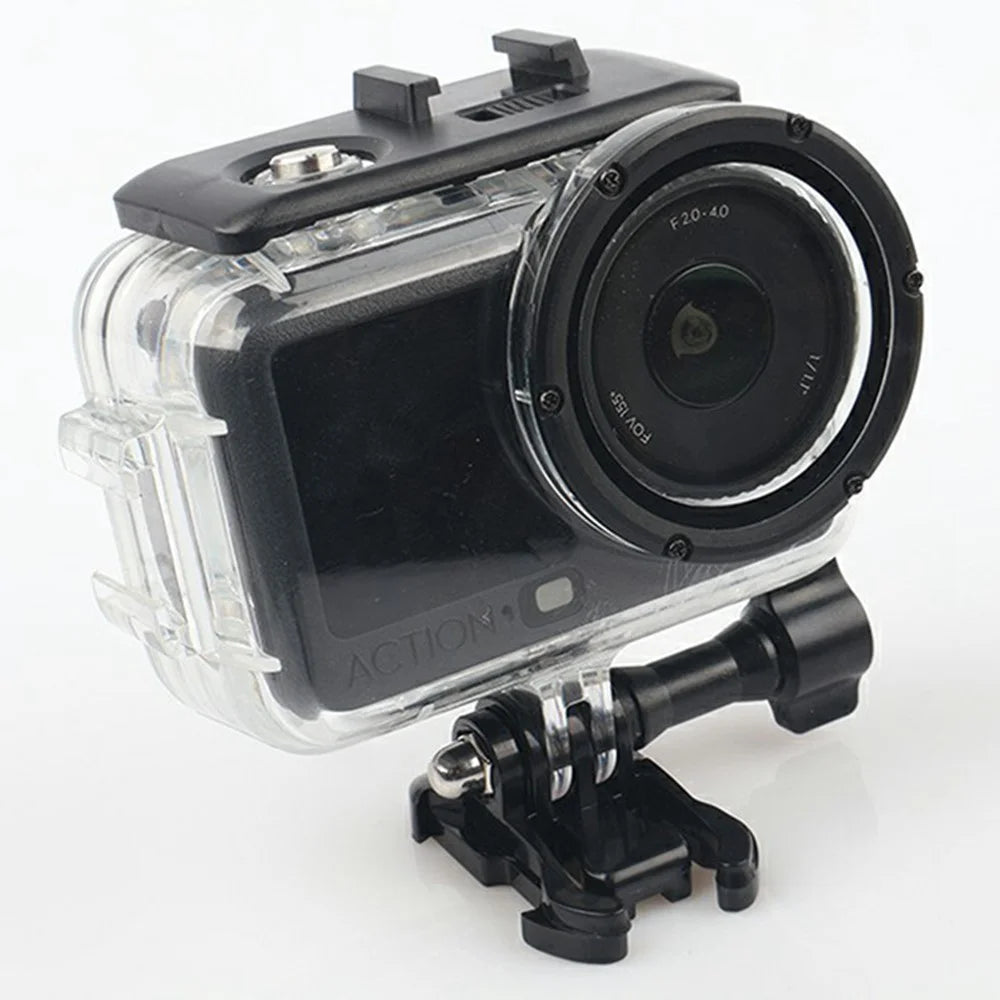For DJI Osmo Action 6 Waterproof Case 60m Diving Action Camera Protective Shell with HD Tempered Glass Lens - 2