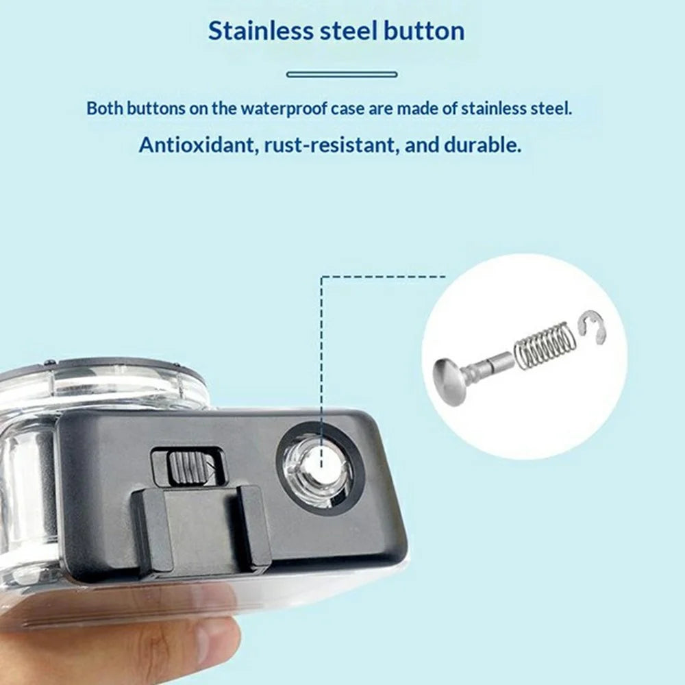 For DJI Osmo Action 6 Waterproof Case 60m Diving Action Camera Protective Shell with HD Tempered Glass Lens - 5