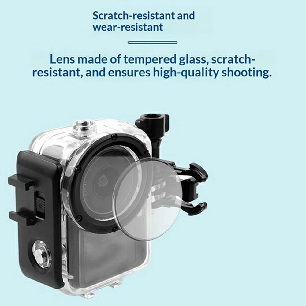 For DJI Osmo Action 6 Waterproof Case 60m Diving Action Camera Protective Shell with HD Tempered Glass Lens - 7