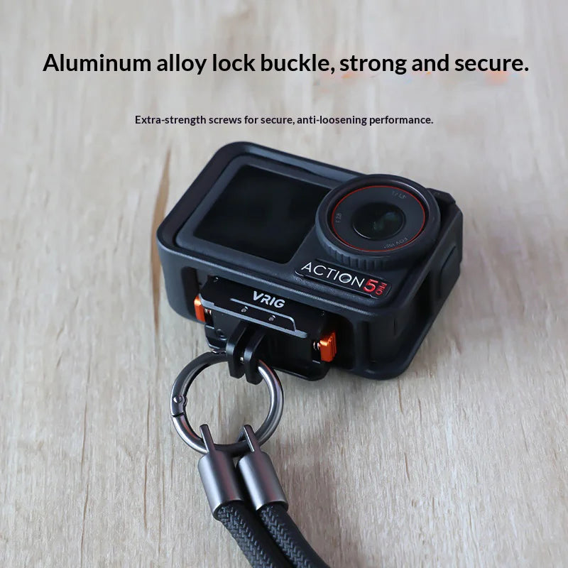 VRIG AC-54 90cm Braided Neck Strap for DJI Action/Insta360 Ace/GoPro Action Camera Anti-Loss Quick Release Lanyard - 6
