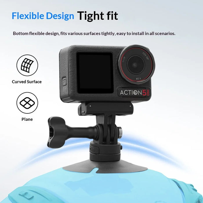 STARTRC 2Pcs Flexible Curved Adhesive Mount for GoPro / DJI / Insta360 Action Camera Holder Helmet Bracket - 3