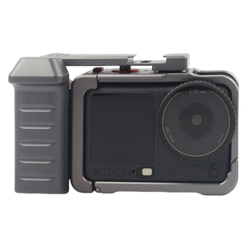 For DJI Osmo Action 6 Metal Camera Cage Set with Handle Grip / Cold Shoe Mount Action Camera Protective Case - 1