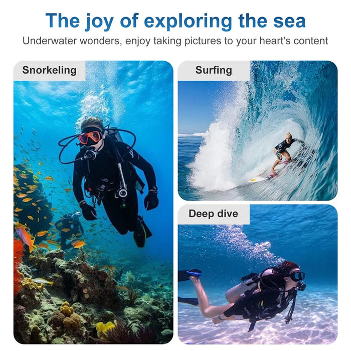 For DJI Osmo Action 6 Camera Underwater Diving Housing 45m Waterproof Case with Filter - Waterproof Case+Pink Filter - 6