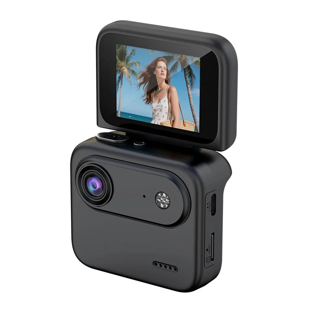 Y360 2.0 Inch Flip Screen Action Camera 4K HD Photo Video Recording Sports Cam for Vlogging  /  Outdoor Activities - Black - 1