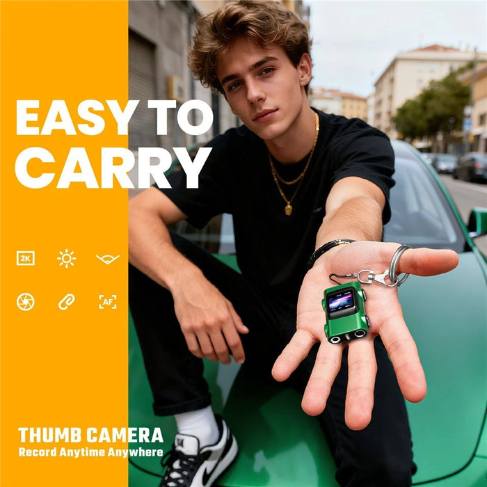 G5 2K HD Car Shaped Thumb Camera 1.0-inch TFT LCD Mini Digital Camera for Students (No TF Card) - Green - 2