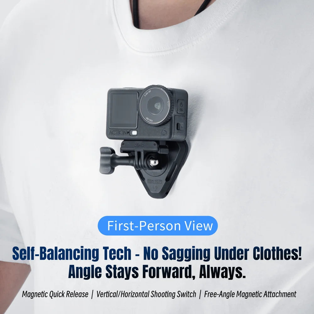 STARTRC For DJI Osmo Action 6 / GoPro Camera Magnetic Neck Bracket Wearable Neck Mount Stand - Black - 3