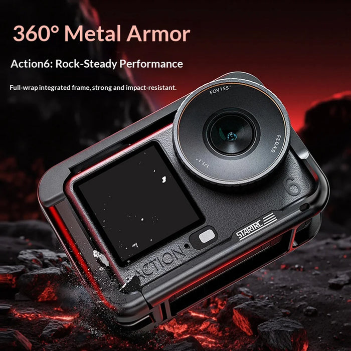 STARTRC For DJI Osmo Action 6 Camera Metal Cage Protective Frame with Cold Shoe Expansion Interface - 2