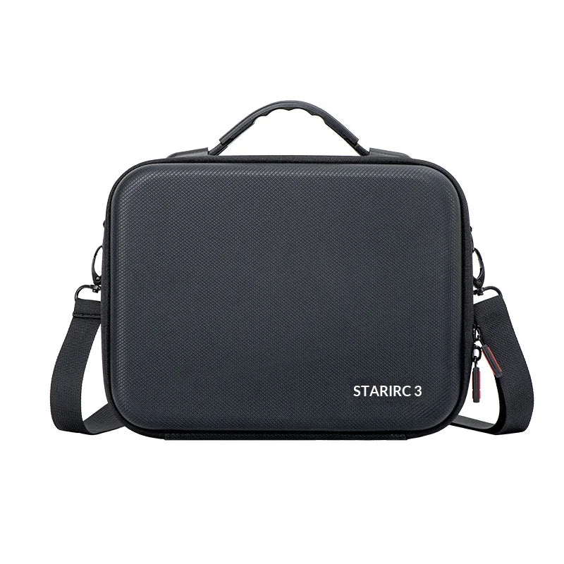STARTRC For DJI Osmo Action 6 Camera Carrying Case PU Leather Handheld Crossbody Storage Bag - Black - 1