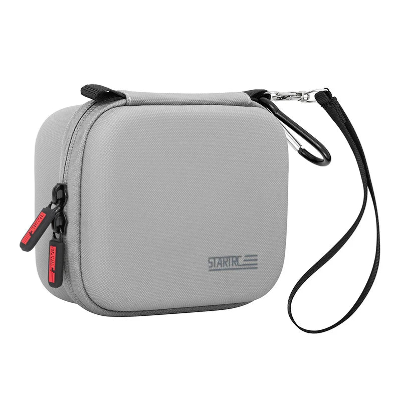 STARTRC For DJI Osmo Action 6 Camera Storage Case PU Leather Portable Protective Carrying Bag - Gray - 1