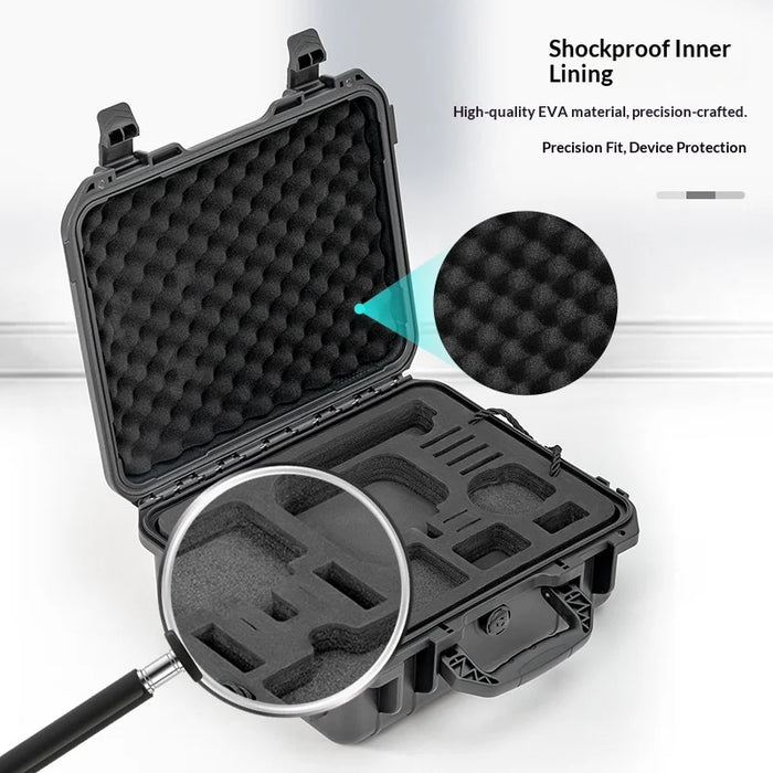STARTRC For DJI Osmo Action 6 Shockproof Camera Case Double Layer Waterproof Storage Box - Dark Grey - 4