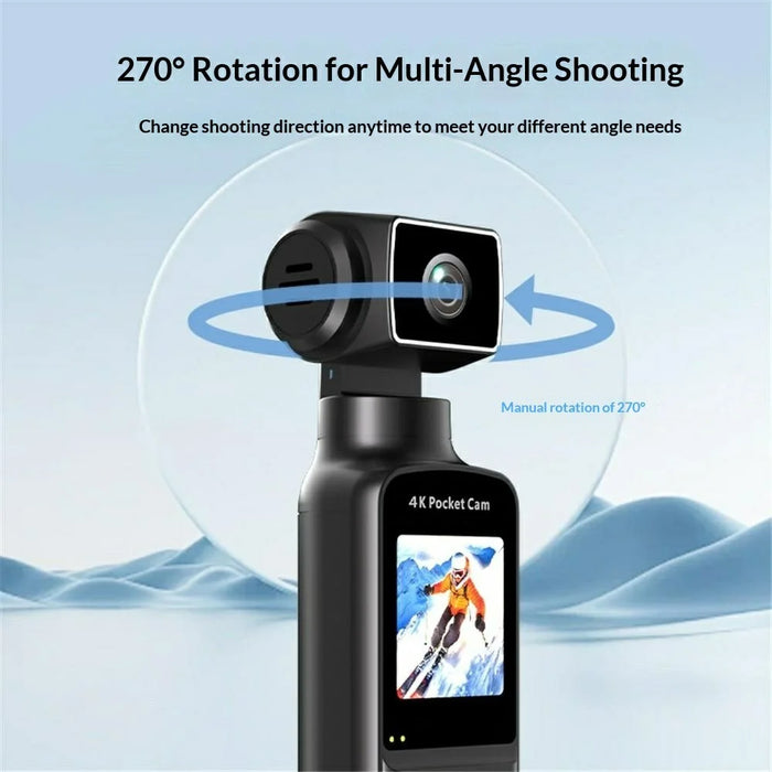 K1 4K HD Sports Action Camera 270 Degree Shooting Camcorder with Lavalier Microphone - 3