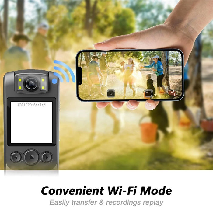 VD01 Portable Body Camera with Magnetic Back Clip HD 1080P Law Enforcement Recorder / Action Cam (No Memory Card) - Black - 2