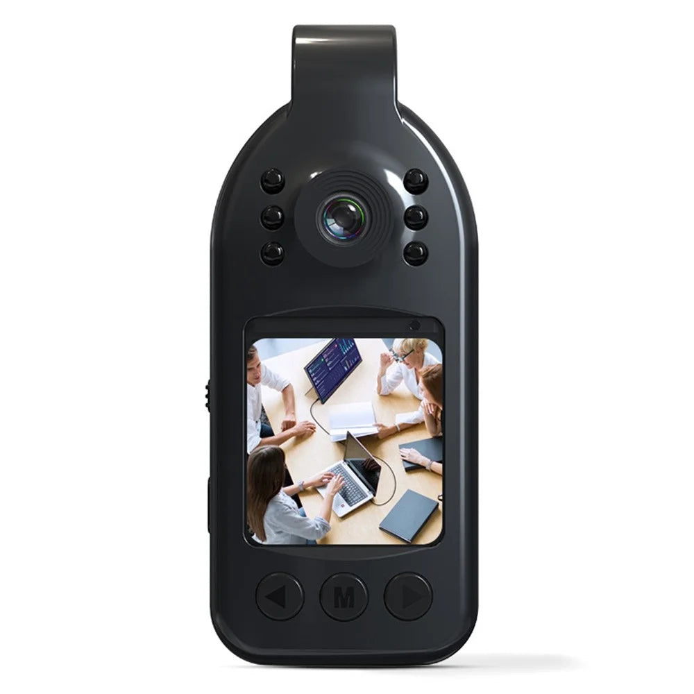 L09 2K HD Video Recorder 1.3 Inch Screen Portable Camcorder for Meeting  /  Law Enforcement (No TF Card) - Black - 1