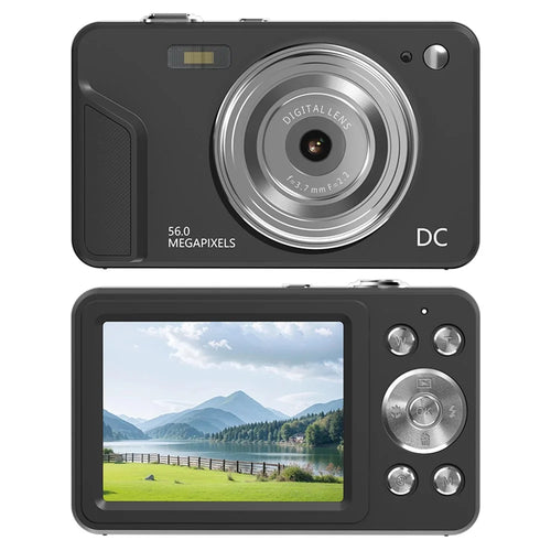 C16 Digital Camera 2.8 inch HD Screen Mini Camera with 16X Zoom  /  1080P Video for Student (No TF Card) - Black - 1