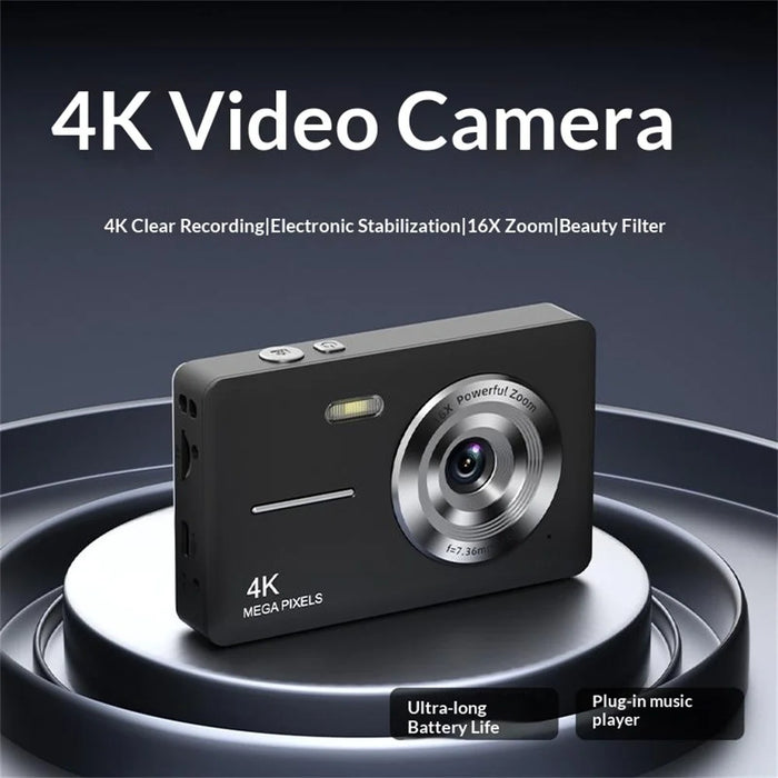 Z17 HD Digital Camera Ultra Thin Retro Portable Student CCD Compact Camera (No Memory Card) - Black - 4
