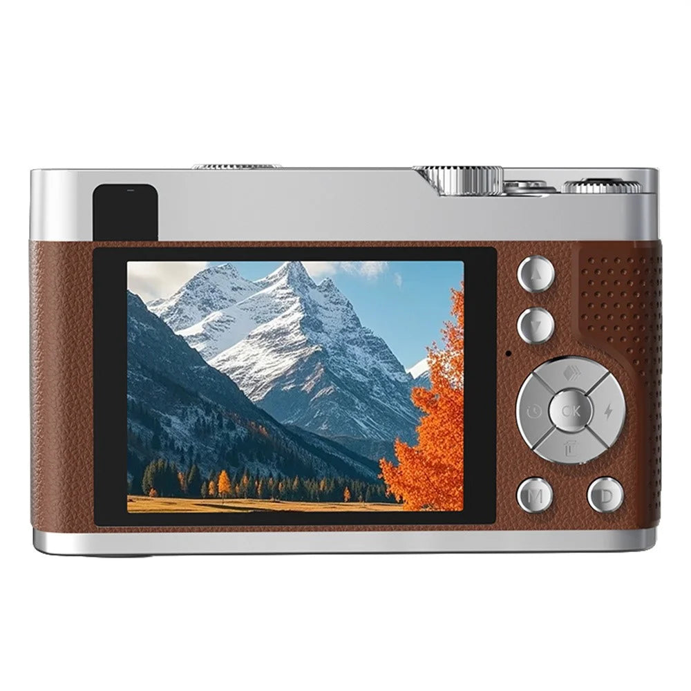 68MP 4K HD Digital Camera 16X Optical Zoom 2.8 Inch IPS Screen AF Auto Focus Camera No Memory Card - Coffee - 2