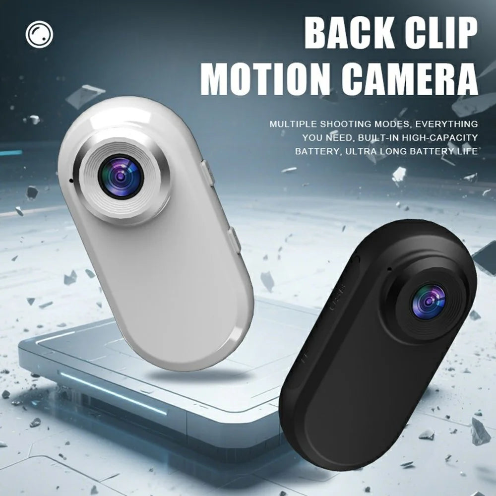 LA10 Thumb Action Camera HD 1080P Portable Outdoor Recorder Anti Shake Back Clip Sports Camera No Memory Card - White - 2