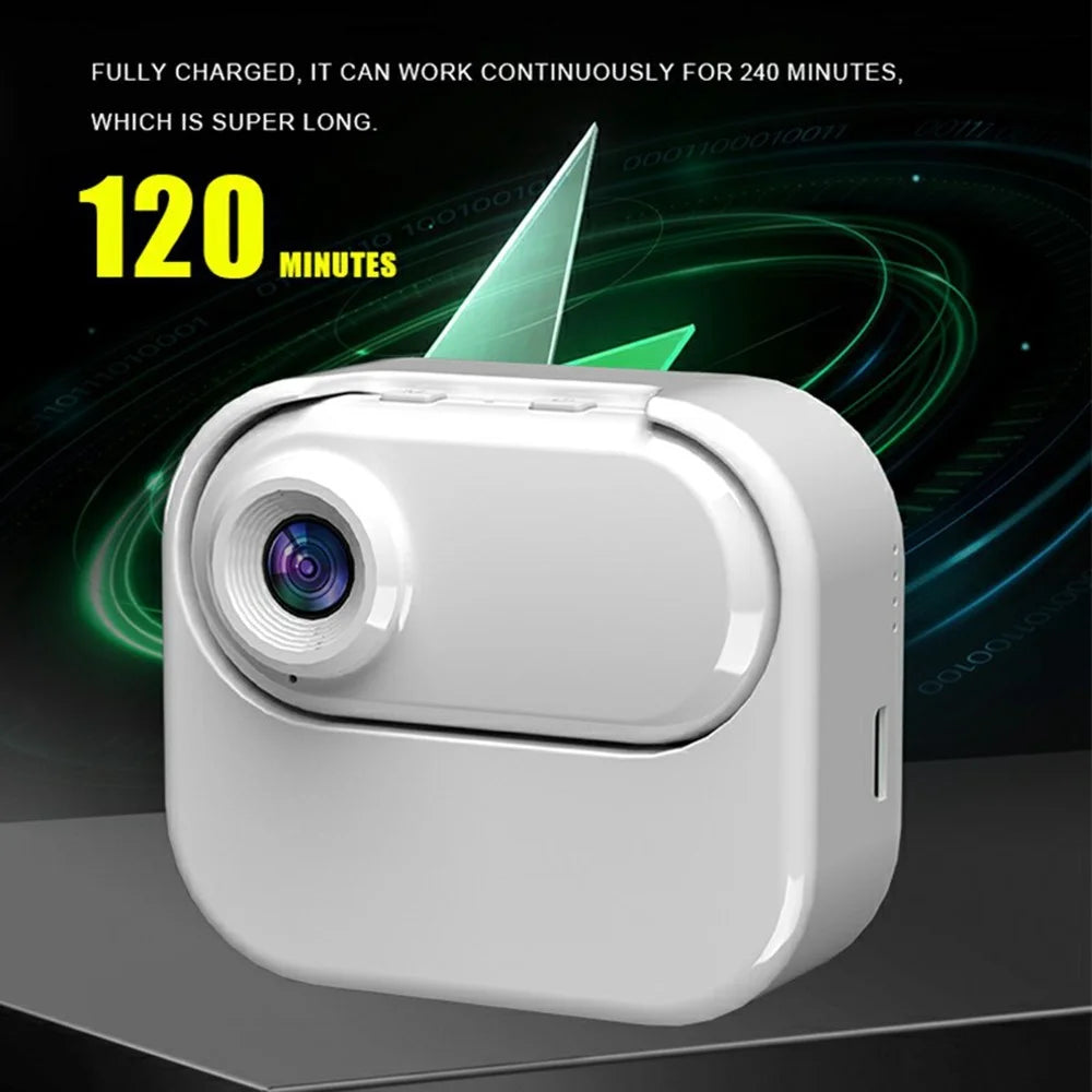 LA10 Thumb Action Camera HD 1080P Portable Outdoor Recorder Anti Shake Back Clip Sports Camera No Memory Card - White - 7