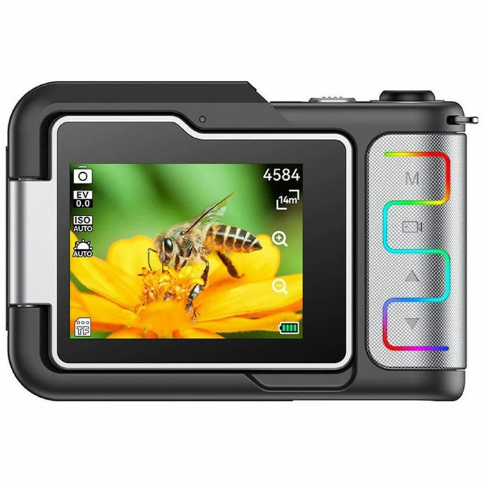 M30 4K Dual Lens Time-Lapse Digital Camera Self-Portrait Vlog Video Mini Camera (without Memory Card) - Black - 1