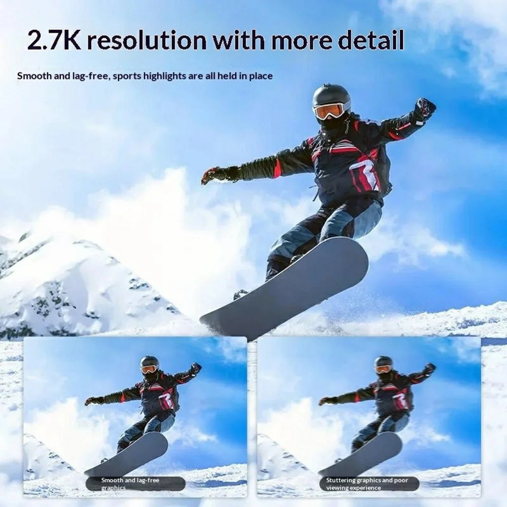 DVD03 Thumb Camera 180° Rotating DV Camcorder Magnetic Sports Camera 2.7K HD Video Recording No Memory Card - White - 5