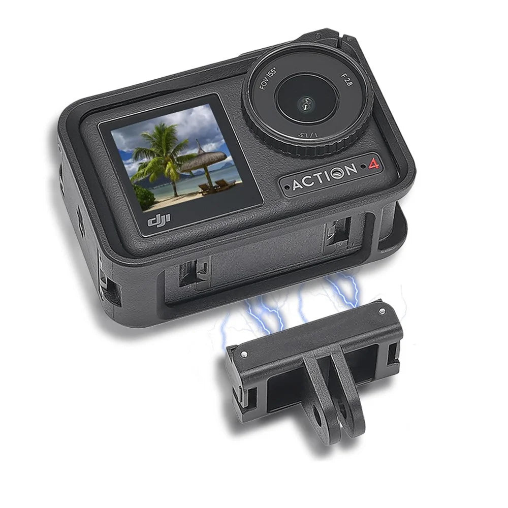 KC-543 Magnetic Adapter Base for DJI Osmo Action 5 Pro / 4 / 3 / Osmo 360 Camera Quick Release Adapter - Black - 2