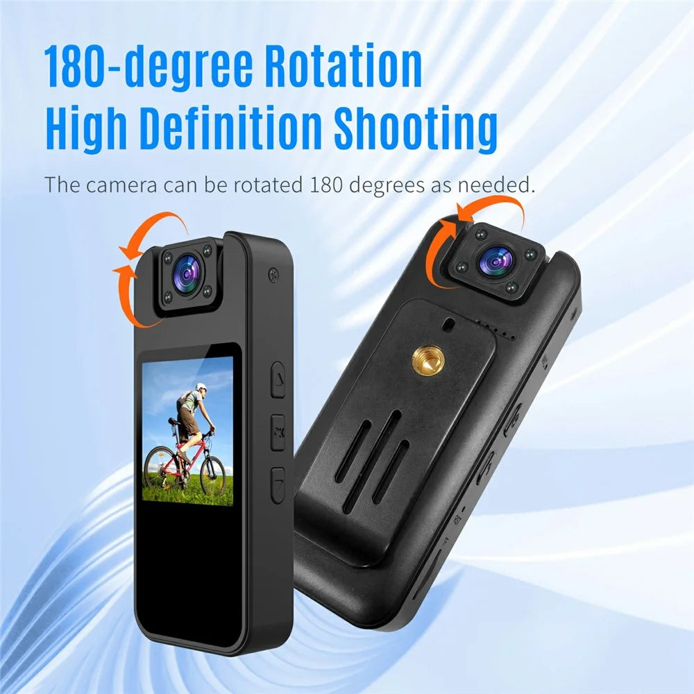 4K Action Camera with 180 Degree Rotating Lens Anti Shake Night Vision HD Video Recorder (without TF Card) - Black - 5