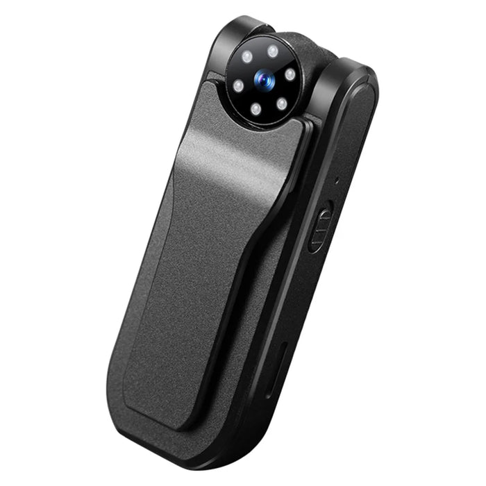 M23 4K Ultra HD Clip-on Mini Body Camera 180 Degree Rotating Lens Night Vision WiFi Video Recorder (without TF Card) - Black - 1