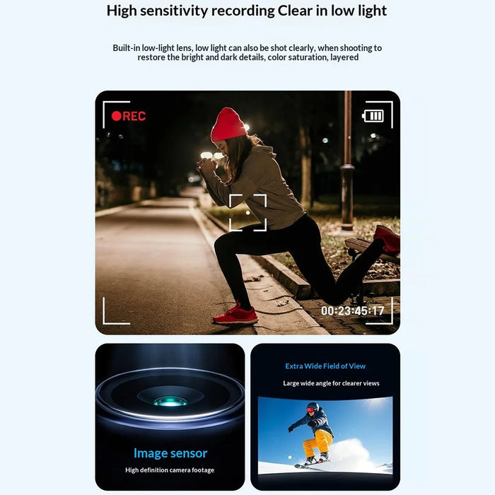 M13 4K Ultra HD Mini Camera 180 Degree Flip Lens Motion Detection Night Vision Video Recorder (without TF Card) - 4