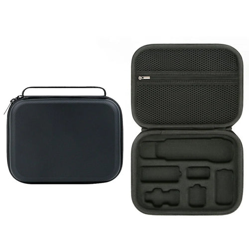 For DJI Osmo Pocket 3 PU Leather Carrying Case with Top Handle Action Camera Portable Storage Bag - Black - 1