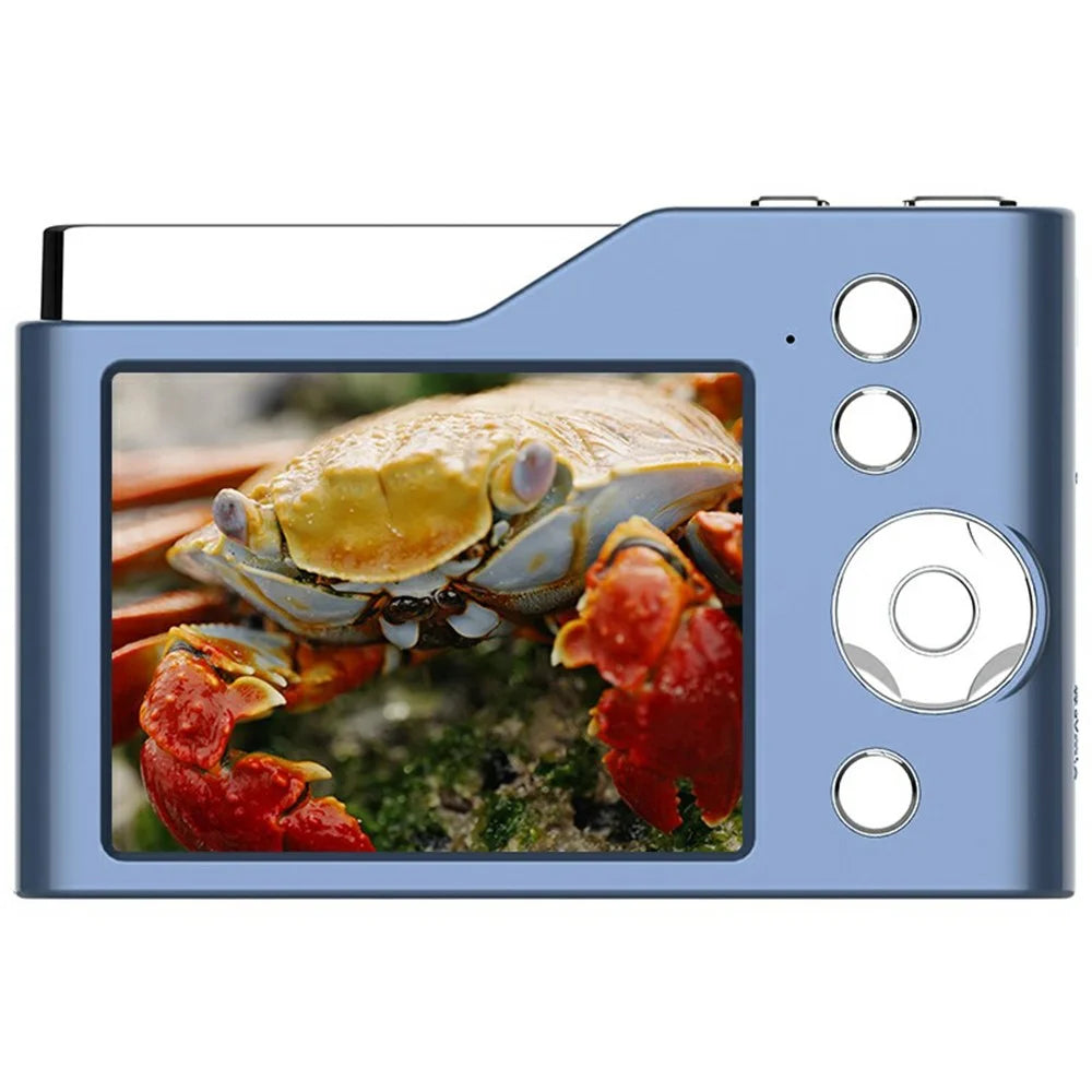 KX20 Digital Camera 48MP Dual Screen 4K Video 8X Zoom Compact Camera for Students Teens Kids - Blue - 2