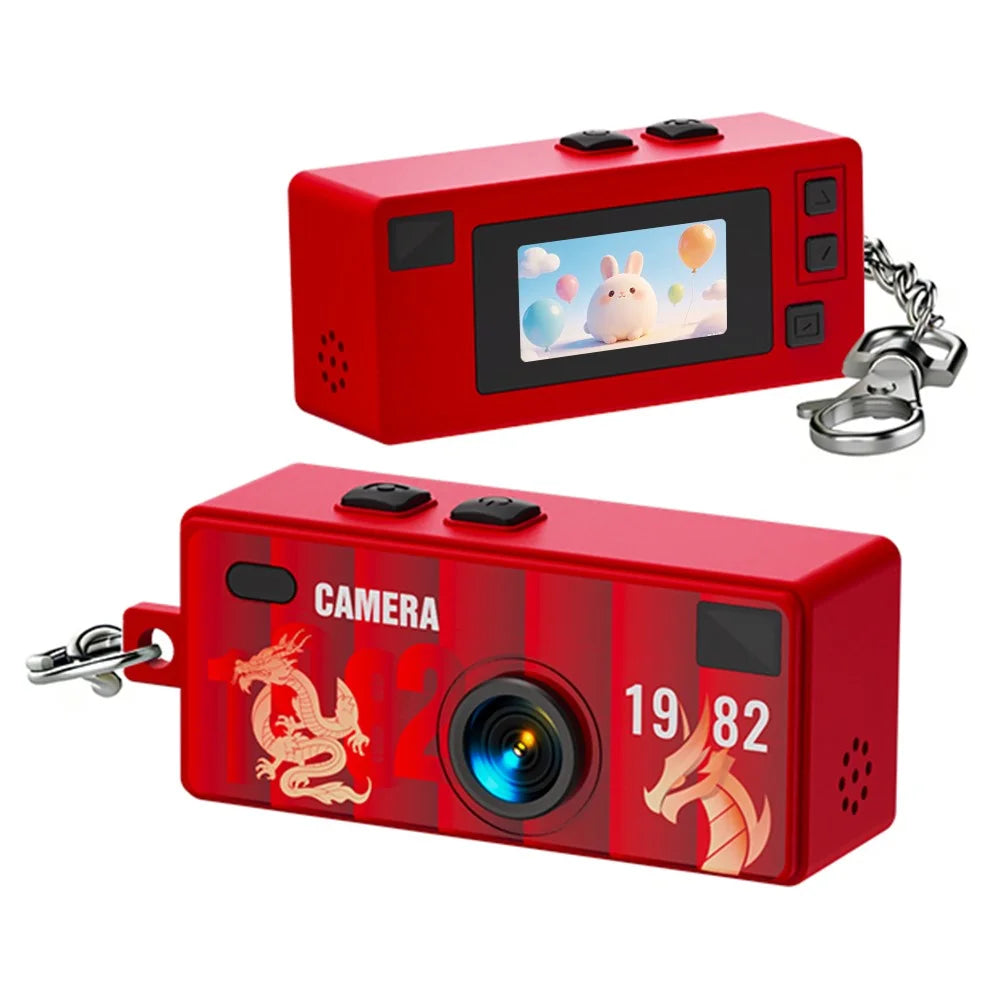 G1 Mini Thumb Camera 1080P HD Video Recording 0.96 Inch TFT LCD Screen 60 Degrees Wide Angle Digital Camera for Students Kids (No Memory Card) (No Memory Card) - Dark Red - 1
