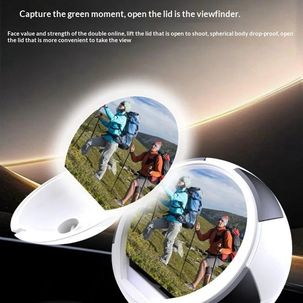 Q8 Pro Mini Soccer Shaped Sports Camera 1080P Electronic Anti-Shake 120° Wide Angle Football Shape Digital Camera for Cycling Outdoor (No Memory Card) - White - 5