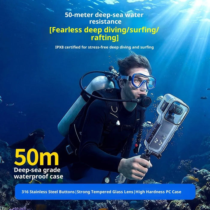 Waterproof Case for DJI Osmo Pocket 4 50m Deep Sea Diving Underwater Photography Protective Shell Action Camera Protector - 3