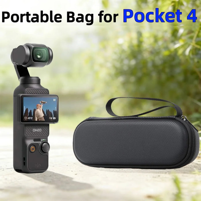 Portable Carrying Case for DJI Osmo Pocket 4 PU Storage Bag Anti-Scratch Protective Hard Shell Pouch - Black - 2