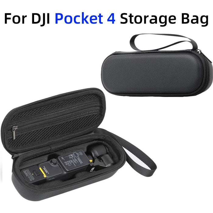 Portable Carrying Case for DJI Osmo Pocket 4 PU Storage Bag Anti-Scratch Protective Hard Shell Pouch - Black - 3