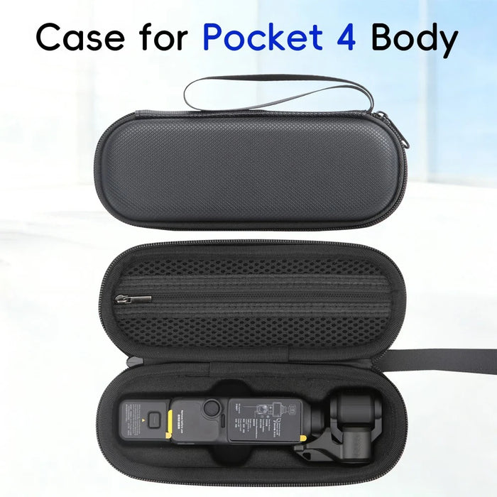 Portable Carrying Case for DJI Osmo Pocket 4 PU Storage Bag Anti-Scratch Protective Hard Shell Pouch - Black - 5