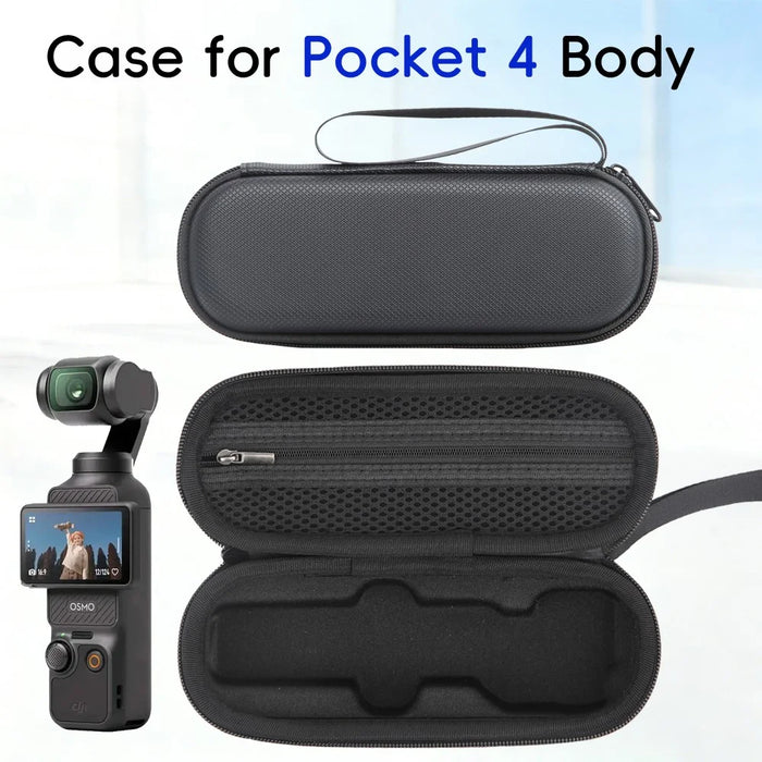 Portable Carrying Case for DJI Osmo Pocket 4 PU Storage Bag Anti-Scratch Protective Hard Shell Pouch - Black - 6