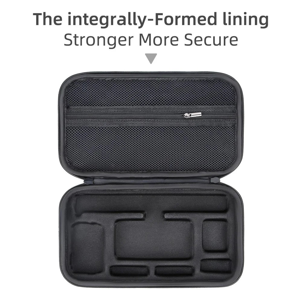 Storage Case for DJI Osmo Action 6 Portable Hard Shell Carrying Bag PU Lycra Waterproof Travel Case - Black  /  Logo - 6