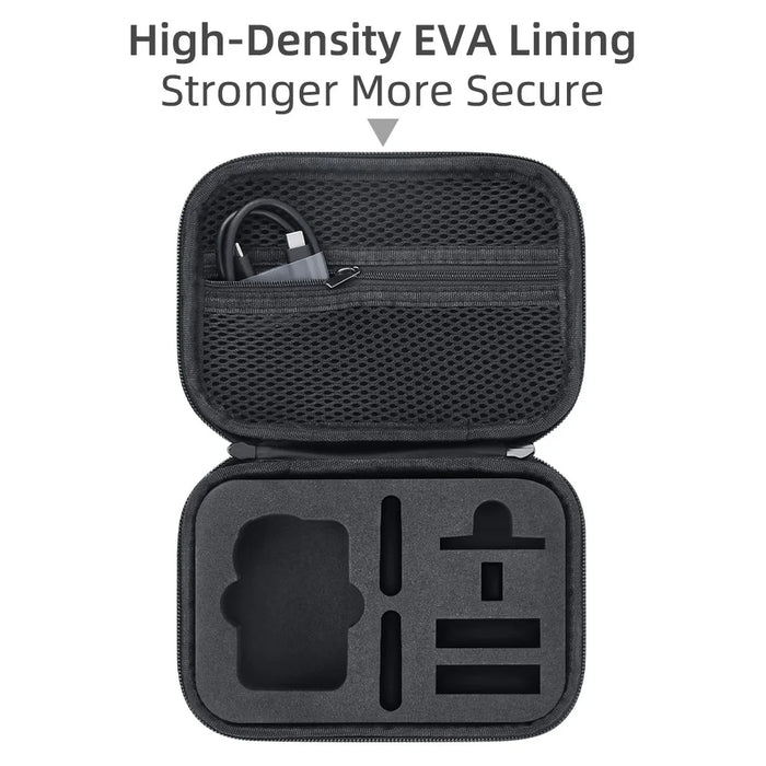 Carrying Case for DJI Osmo Action 6 PU Leather Storage Bag Portable Hard Shell Protective Pouch - Black  /  Logo - 6