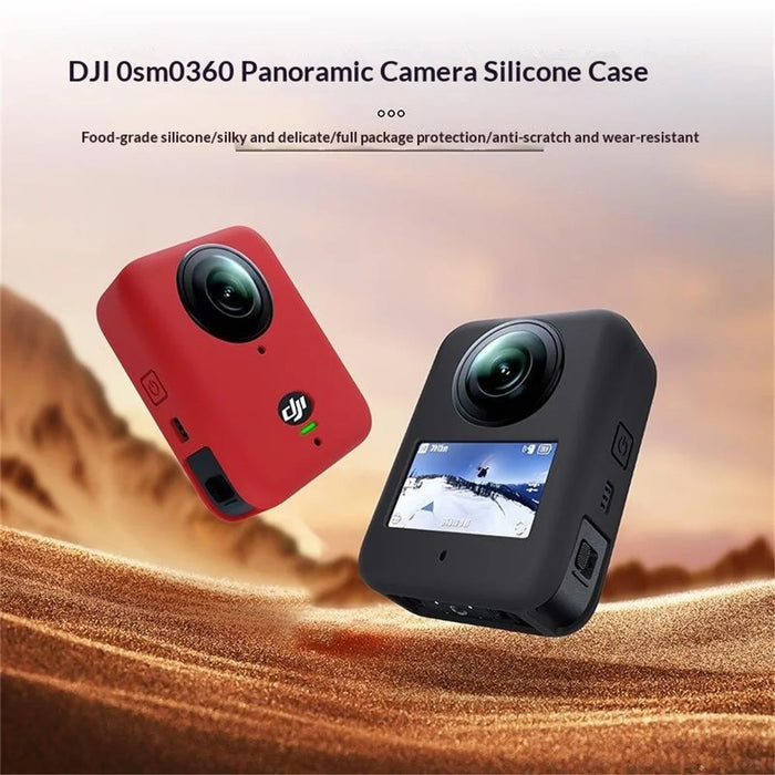 Silicone Case for DJI Osmo 360 Panoramic Camera Shockproof Dustproof Protective Cover - Black - 3