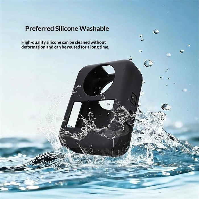 Silicone Case for DJI Osmo 360 Panoramic Camera Shockproof Dustproof Protective Cover - Black - 4