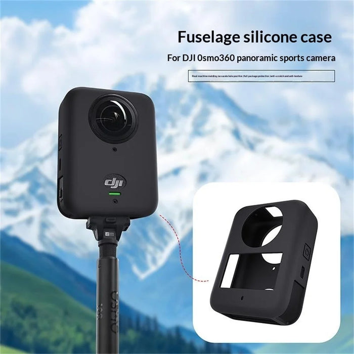 Silicone Case for DJI Osmo 360 Panoramic Camera Shockproof Dustproof Protective Cover - Black - 6