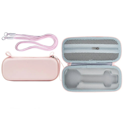 For DJI Osmo Pocket 4P Storage Case with Shoulder Strap PU Leather Portable Protective Bag - Pink - 1