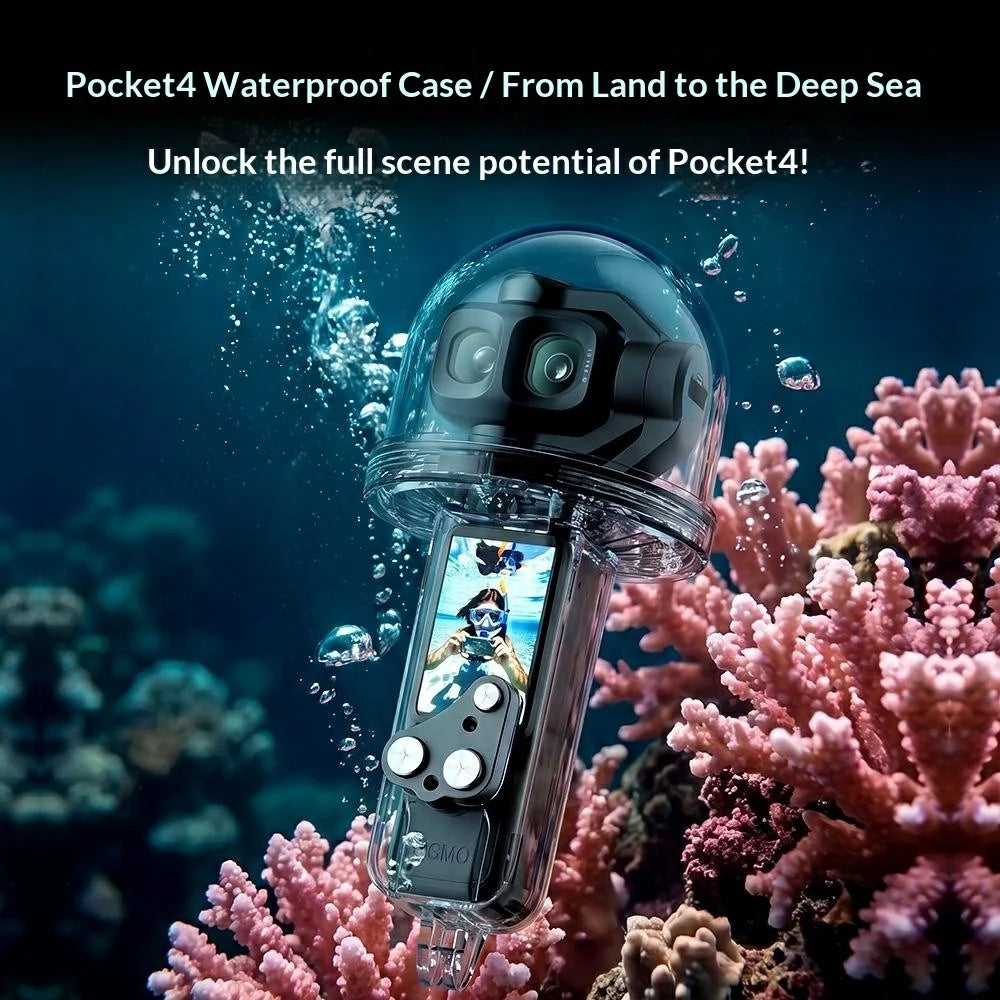 For DJI Osmo Pocket 4P IPX8 Waterproof Housing 50m Underwater Diving Case with Stainless Steel Buttons - 2