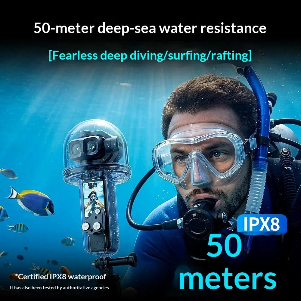 For DJI Osmo Pocket 4P IPX8 Waterproof Housing 50m Underwater Diving Case with Stainless Steel Buttons - 3